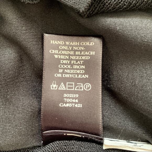 Ann Taylor Cardigan Sweater Black Blue Floral Button Front Cardigan Size MP - Picture 11 of 12